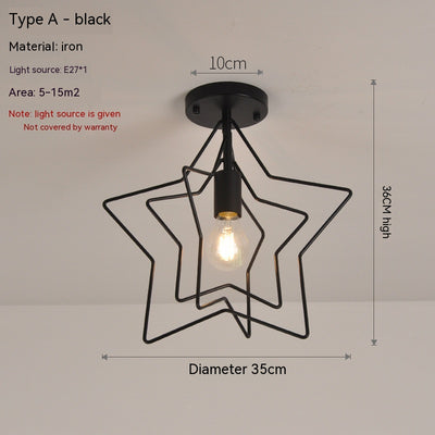 Lámpara de Techo Estrella de Cinco Puntas Creativa - Image 2