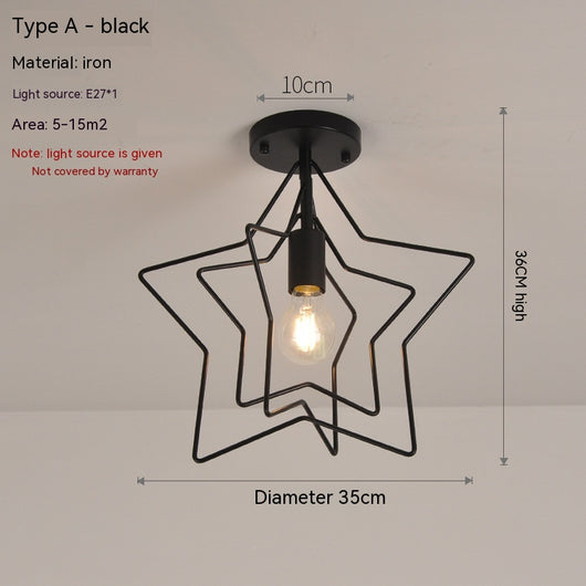 Lámpara de Techo Estrella de Cinco Puntas Creativa - Image 2