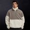 Chaqueta de Polar con Cuello Alto y Contraste para Otoño e Invierno