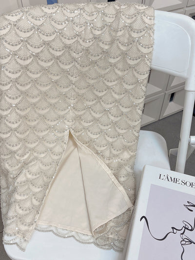 Falda Brillante con Lentejuelas en Abanico Efecto Escama - Image 12