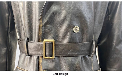 Chaqueta de Cuero para Motociclista Talla Grande - Image 25