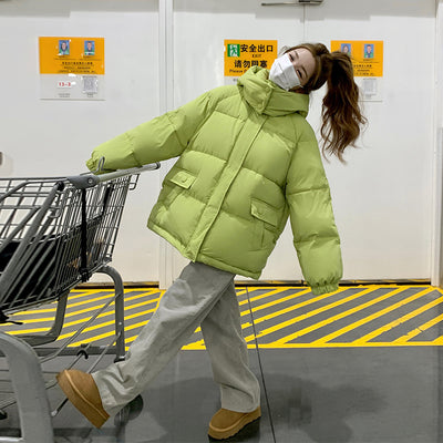 Chaqueta Corta de Plumón Blanco para Mujer - Abrigo Elegante de Invierno - Image 11