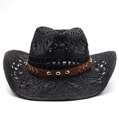 Sombrero Vaquero de Paja para Playa - Protección Solar para Mujeres - Image 15