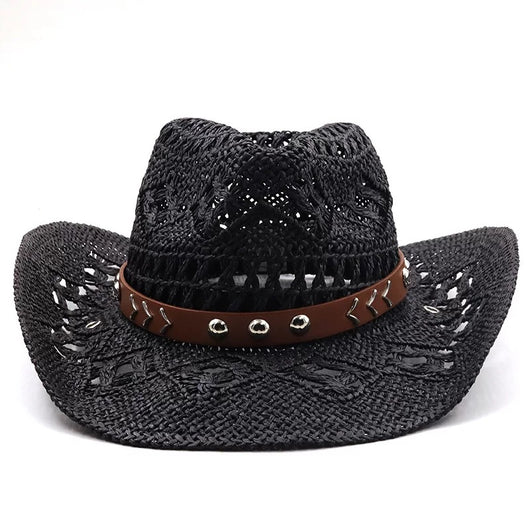 Sombrero Vaquero de Paja para Playa - Protección Solar para Mujeres - Image 15