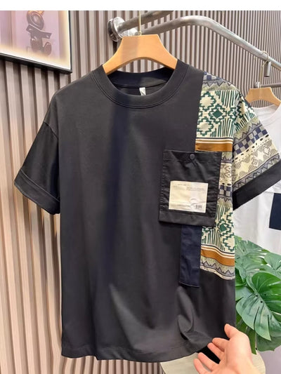 Playera Casual Profesional para Hombre - Diseño de Bloques de Color Verano - Image 22