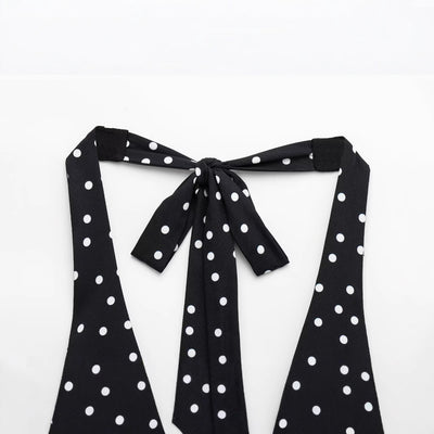 Top Halter Escotado con Lunares y Amarre Trasero para Mujer - Image 3