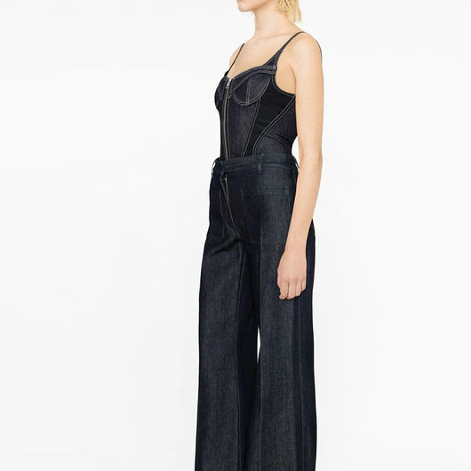 Enterizo Denim Sin Mangas Ajustado para Mujer - Image 7
