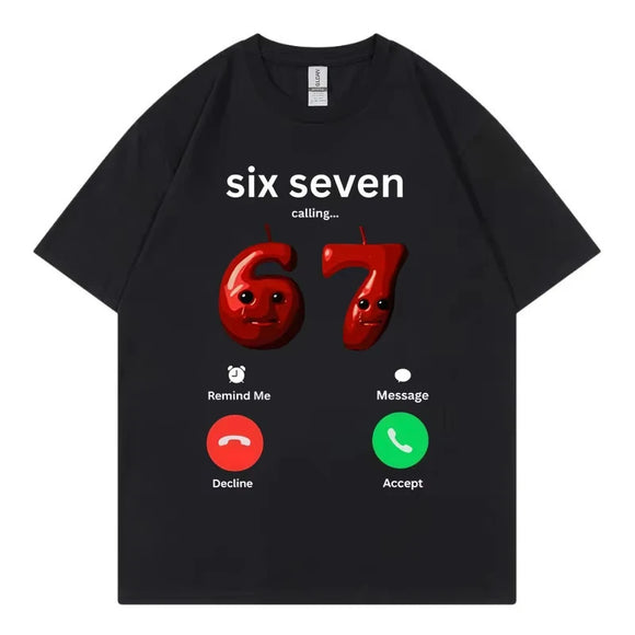 Playera 67 Llamando - Diseño Cómico Unisex