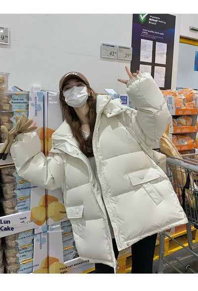 Chaqueta Corta de Plumón Blanco para Mujer - Abrigo Elegante de Invierno - Image 45