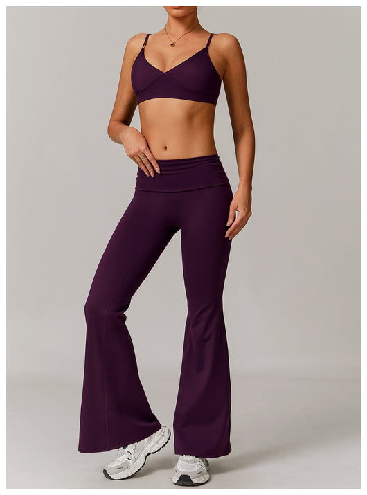 Pantalones Yoga Cintura Alta Plegables para Mujer - Image 29
