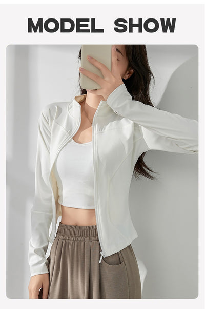 Chaqueta Deportiva para Yoga Mujer Manga Larga Protección Solar Ropa Outdoor - Image 20