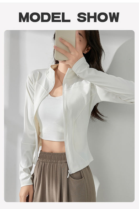 Chaqueta Deportiva para Yoga Mujer Manga Larga Protección Solar Ropa Outdoor - Image 20