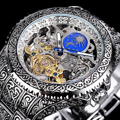 Anillo Hueco Retro para Hombre - Diseño Tallado Europeo y Americano - Image 10