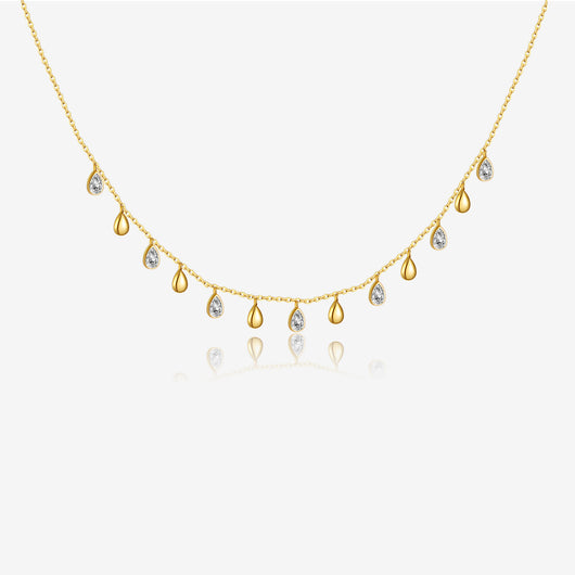 Collar Largo de Plata Esterlina 925 con Colgante de Circón en Forma de Pera - Image 7