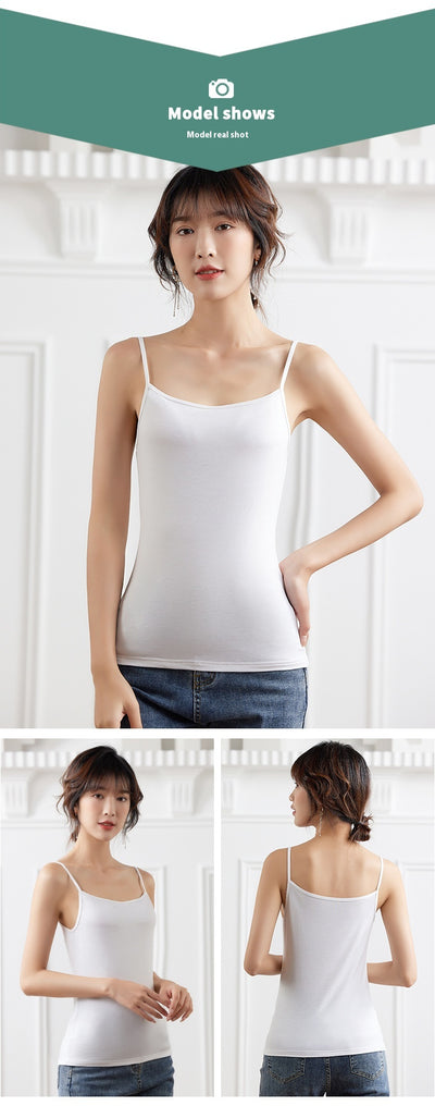 Tirantes Slim Fit Modal Negro y Blanco para Mujer - Image 26