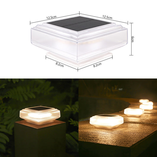 Luminarias Solares de Columna Cuadrada para Patios y Jardines - Image 7