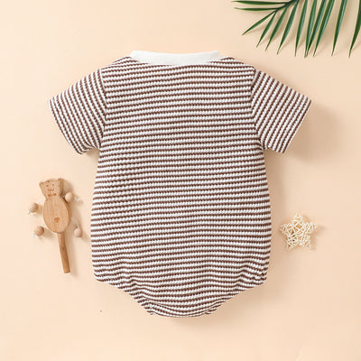 Pelele de Algodón a Rayas para Bebés Niños y Niñas - Image 9
