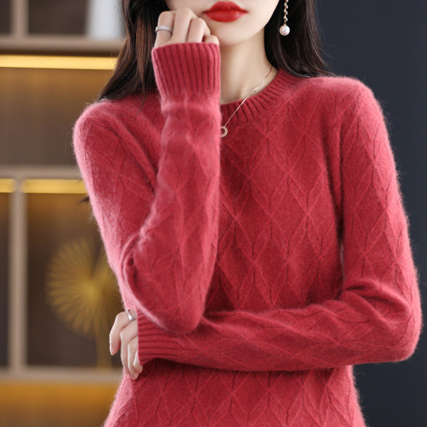 Suéter Jacquard Grueso para Mujer - Abrigo Cálido Otoño Invierno