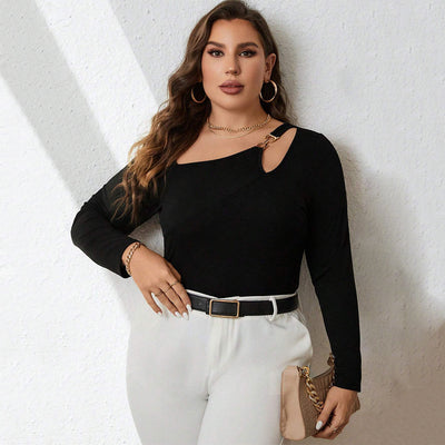 Blusa Manga Larga Slim Fit con Detalles Calados - Image 4