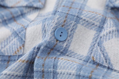 Camisa Cuadros Suelta con Capucha Estilo Retro para Hombre - Image 12