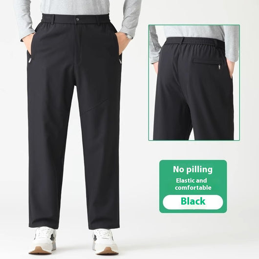 Pantalones Casuales para Hombres Maduros con Cintura Elástica