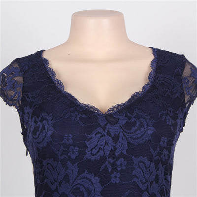 Vestido Ajustado con Encaje y Cintura Marcada para Mujer - Image 14