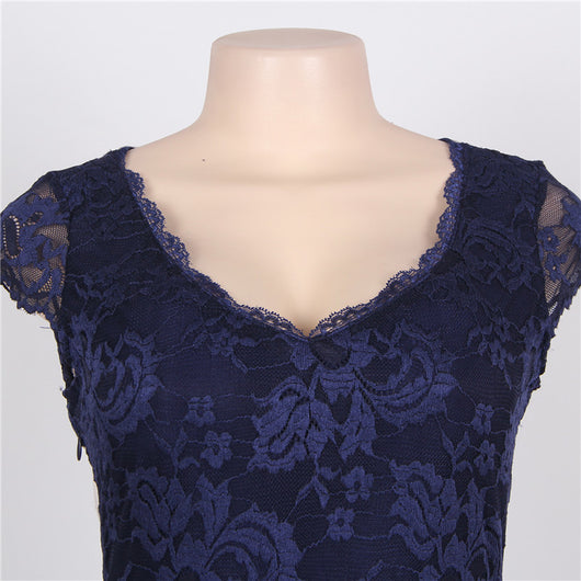Vestido Ajustado con Encaje y Cintura Marcada para Mujer - Image 14