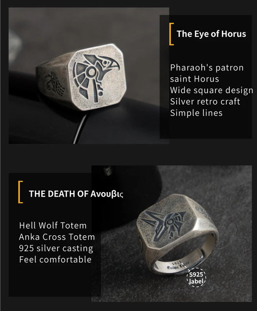 Anillo de Plata Tailandesa Ojo de Horus - Símbolo Egipcio de Protección - Image 9