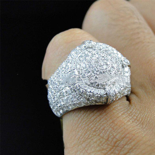 Anillo de Diamantes Completo para Hombre - Piedras Preciosas