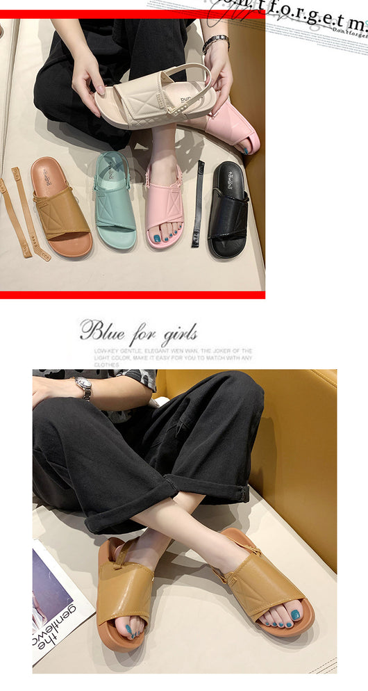 Sandalias Casuales de PVC Color Sólido - Comodidad y Estilo - Image 18