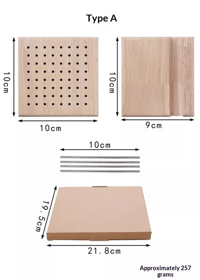 Tablero de Tejido en Madera Maciza para Cuadrados de Crochet - Image 13