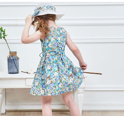 Conjunto de 2 Piezas: Vestido y Sombrero para Niñas en Algodón - Image 12