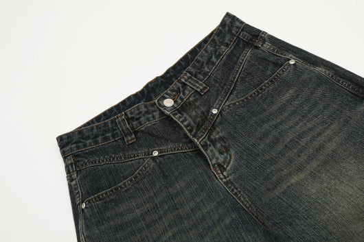 Pantalones Hombre Efecto Desgastado Corte Recto Suelto - Image 30