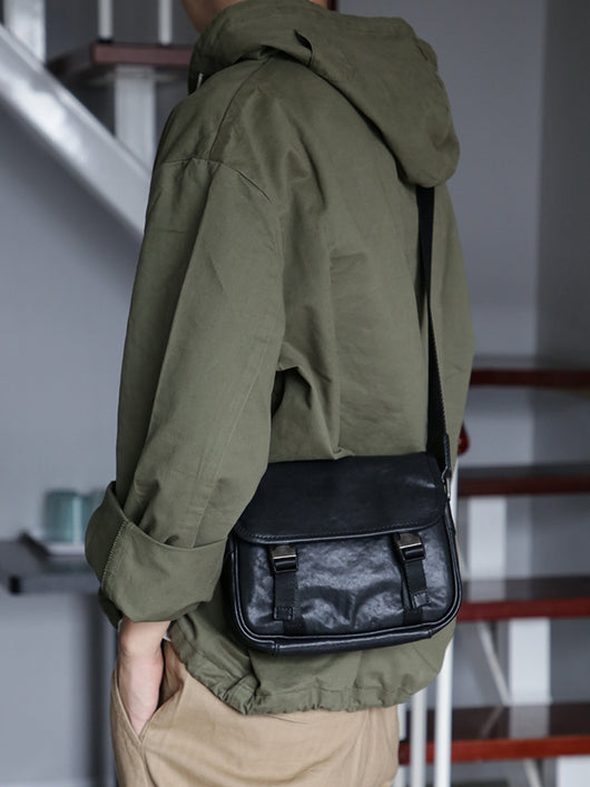 Bolsa de Cuero para Hombre con Correa Cruzada Ajustable - Image 12
