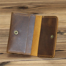 Billetera de Cuero Crazy Horse Estilo Retro Europeo Americano para Hombre - Image 43