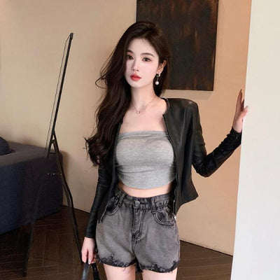 Chamarra de Motociclista Elegante para Mujeres Petite - Image 2