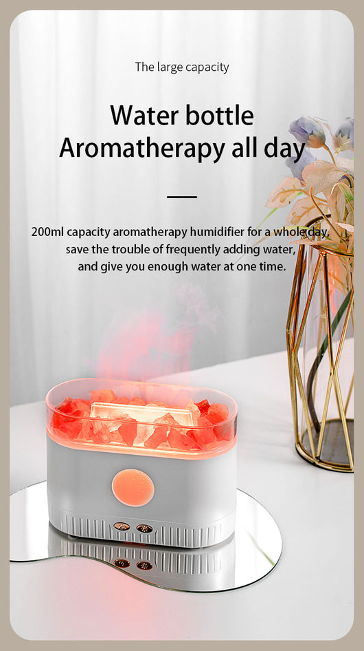 Difusor de Aroma con Luz LED RGB y Piedra de Sal Flame - Image 15