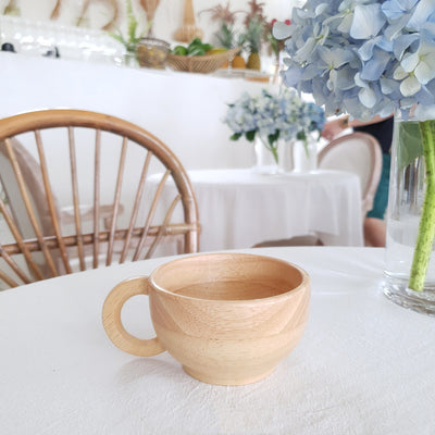 Taza de Café Vintage con Asa de Madera - Image 3