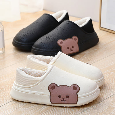 Pantuflas de Algodón con Diseño de Osito Adorable para Casa y Exterior - Image 3