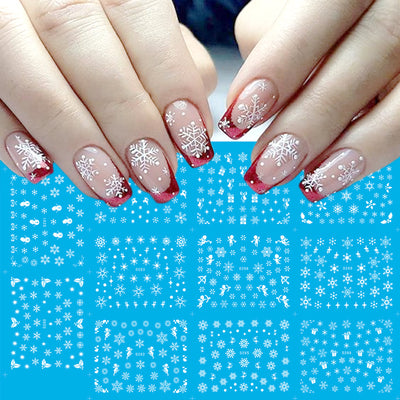 12 Pegatinas Navideñas para Uñas con Diseños de Animales Tiernos y Pluma Incluida - Image 4