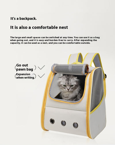 Mochila Transportadora Plegable para Gatos - Diseño Doble Respaldo Transpirable - Image 29