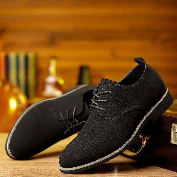 Zapatos Casuales de Cuero para Hombre Talla Grande - Gamuza Premium