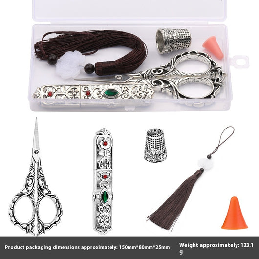 Kit Retro de Costura Completo con Dedal, Aguja y Accesorios en Caja - Image 5