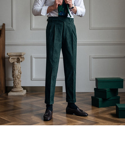 Pantalones de Pana Rectos Cintura Alta para Hombre - Image 15