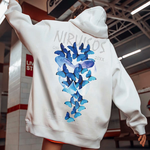 Sudadera con Capucha Estampada y Forro Polar para Hombre