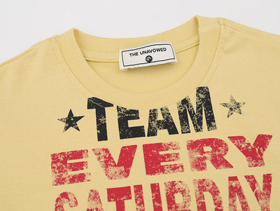 Playera Retro Casual con Estampado de Letras para Mujer - Image 17