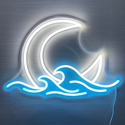 Lámpara Neon Luna para Habitación Infantil - Luz Nocturna Cálida