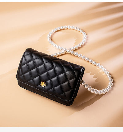 Bolso de Cadena Diamante Estilo Perfume en Cuero Pequeño - Image 9