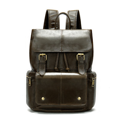 Mochila de Cuero Crazy Horse con Solapa - Image 9
