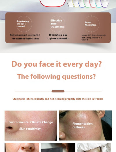 Mascarilla LED de 7 Colores para Tratamiento Facial en Casa - Image 13